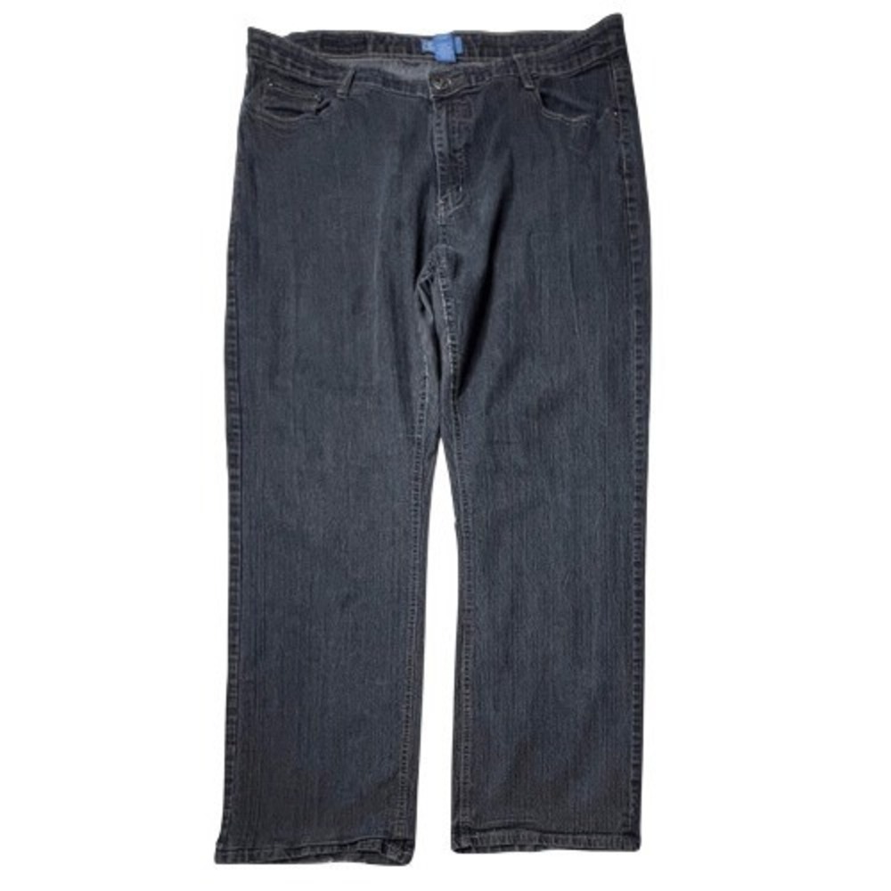 Dkin High Rise Straight Leg‎ Stretch Blue Jeans Sz 20 Hipster Modern